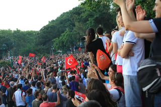Istanbul, Turquía.  Taksim, parque Gezi