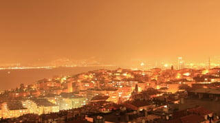 Vista panorámica de Izmir en Turquía