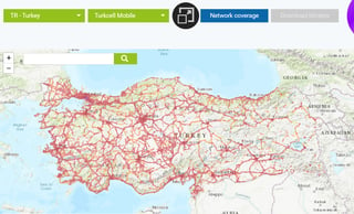 Cobertura de Internet móvil de Turkcell